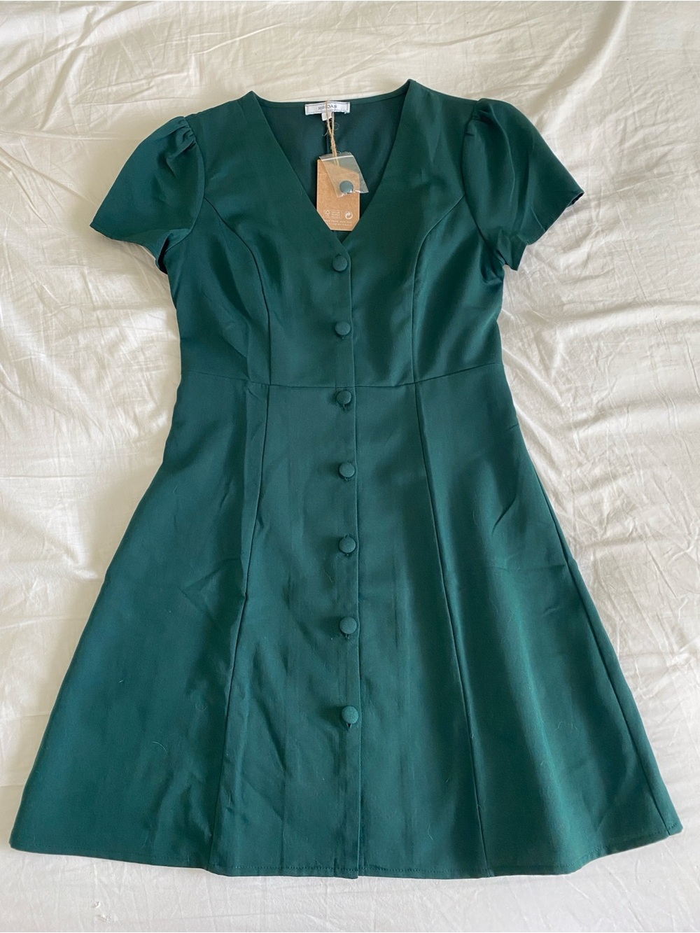 Rihoas Button-Up V-Neck Dress Size S | New with tag NWT - Picture 2 of 6